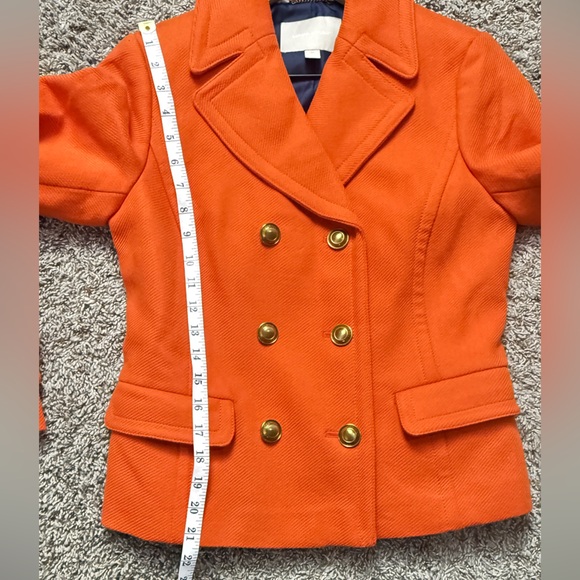 Banana Republic Orange Double Breasted Pea Coat - Picture 4 of 9
